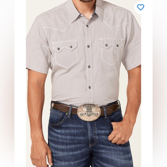 ✨ Moon Shine men’s patterned button up western shirt. - Picture 4 of 8